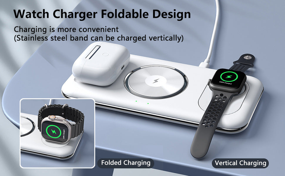 Folding Magnetic Wireless Charger Desktop Bracket