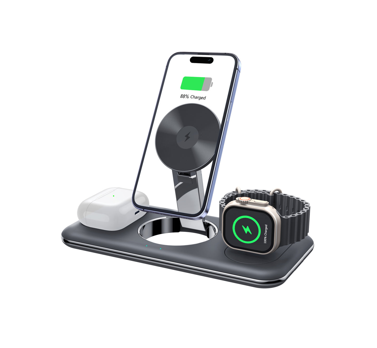 Folding Magnetic Wireless Charger Desktop Bracket