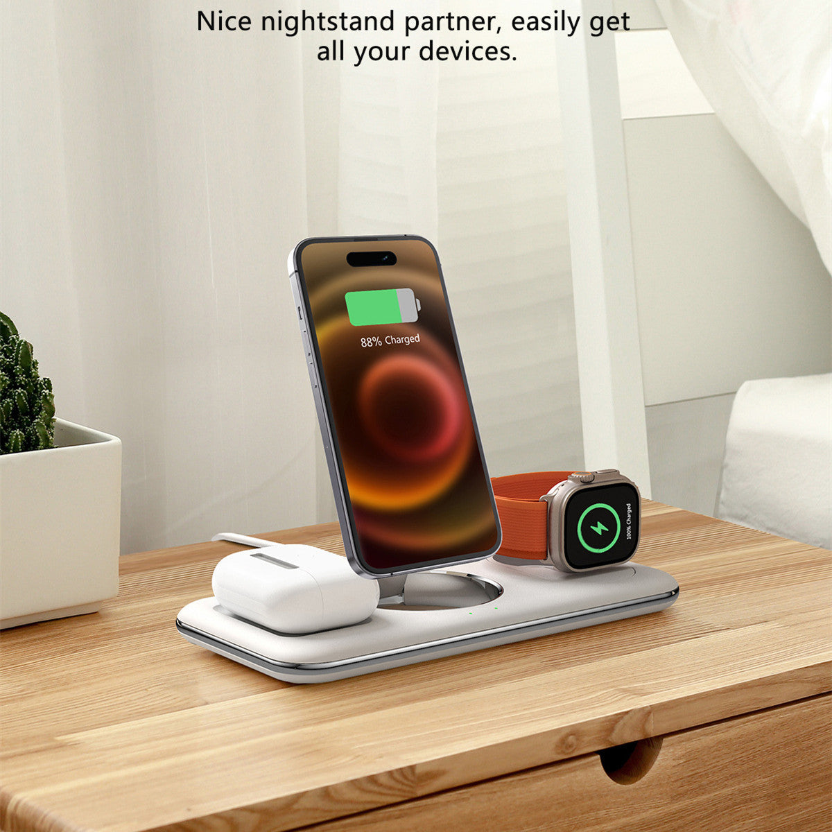 Folding Magnetic Wireless Charger Desktop Bracket